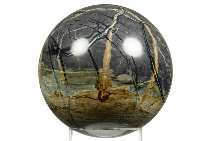 Polished Picasso Marble Sphere - Utah #311714